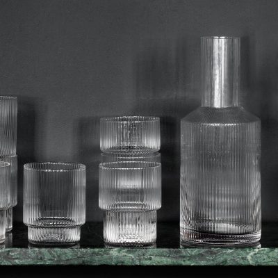 RIPPLE Glass set of 4, Clear