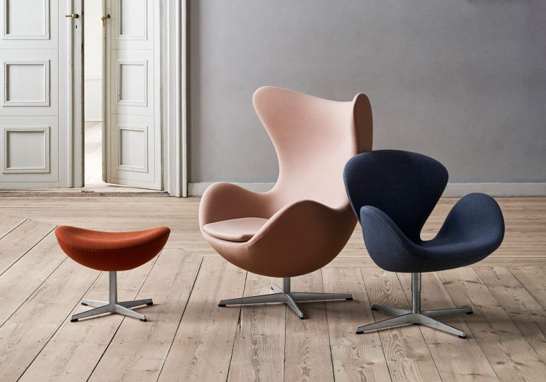 EGG™ Footstool 3127, Fabric Christianshavn