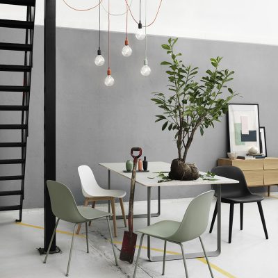 E27 Pendant Lamp, Pale Blue