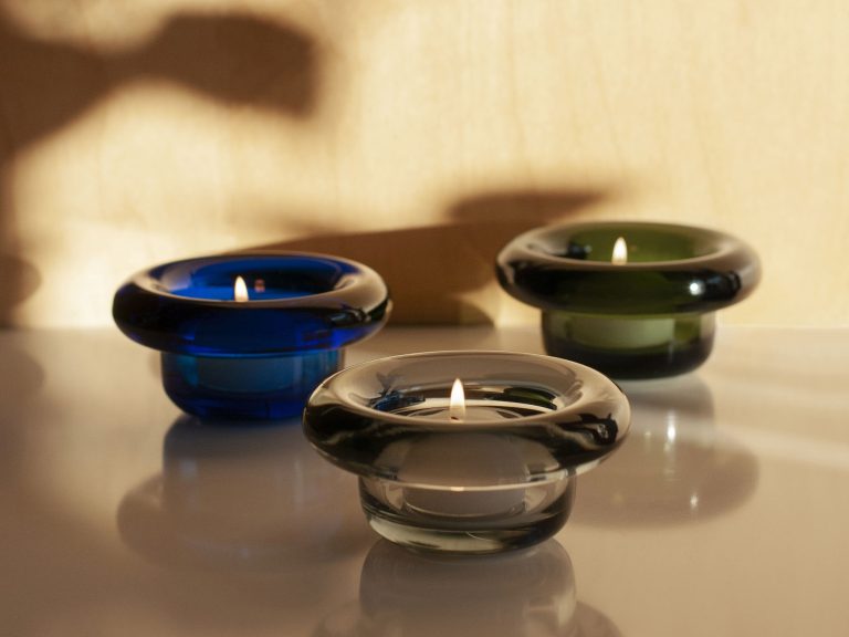 SIRKEL Tealight Holder, Light Grey