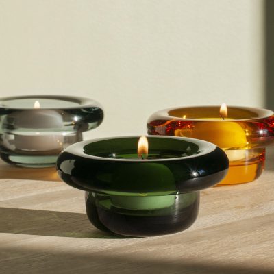 SIRKEL Tealight Holder, Light Grey