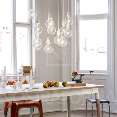 E27 Pendant Lamp, Pale Blue