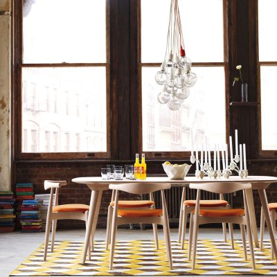 E27 Pendant Lamp, Pale Blue