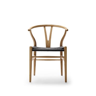 CH24 WISHBONE Chair, Oak Oil - Black