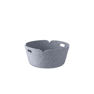 RESTORE Round Basket, Grey Melange