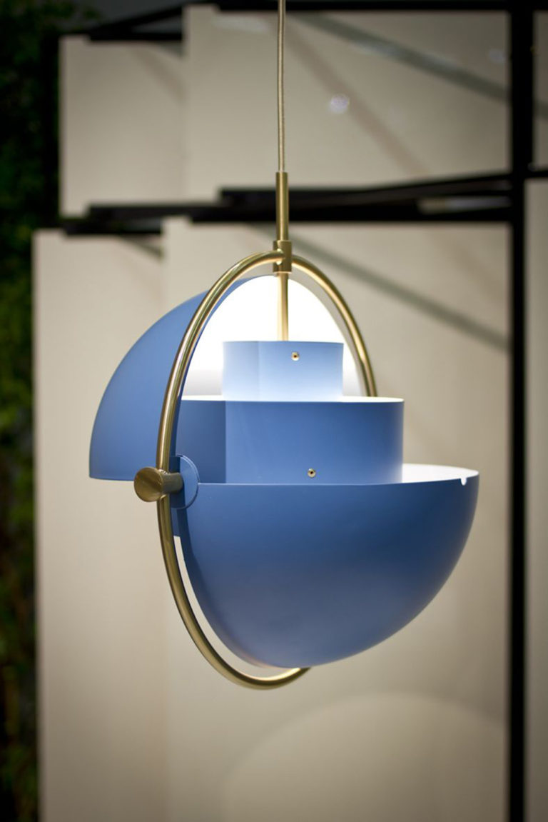 MULTI-LITE Pendant Lamp,  Brass - Blue