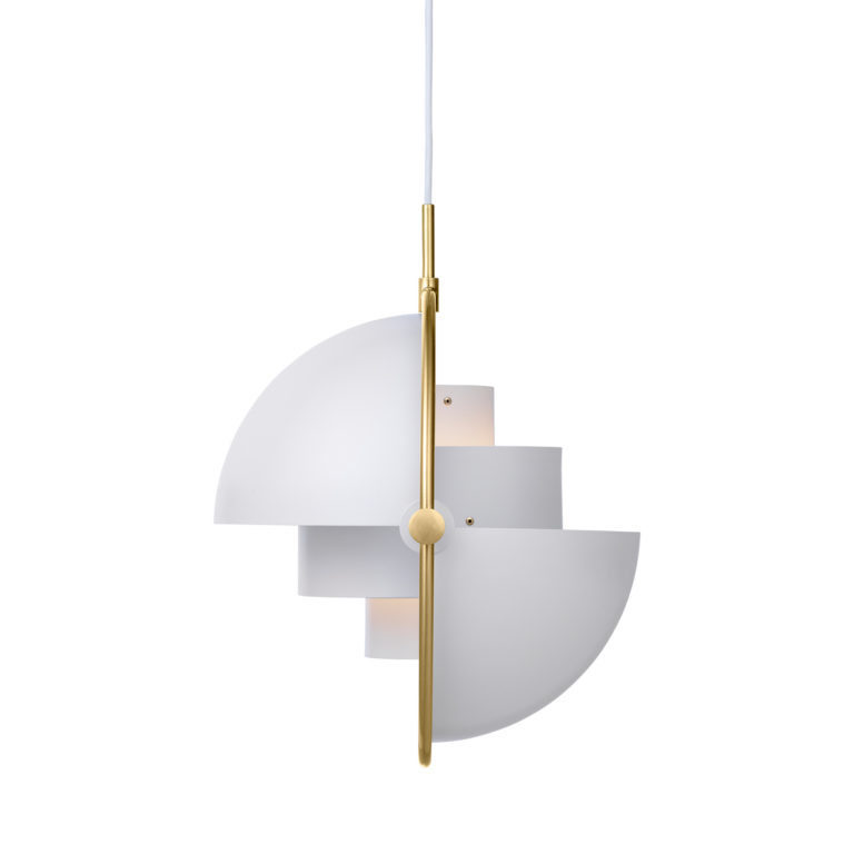 MULTI-LITE Pendant Lamp,  Brass - White