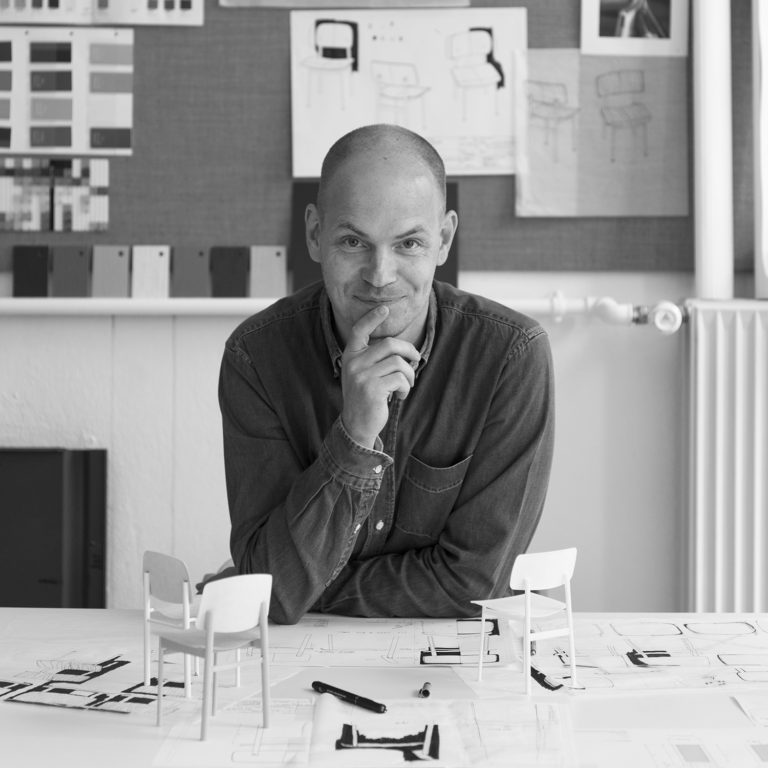 Designer Thomas Bentzen of LOFT Chair, Fabric Seat, 4pcs