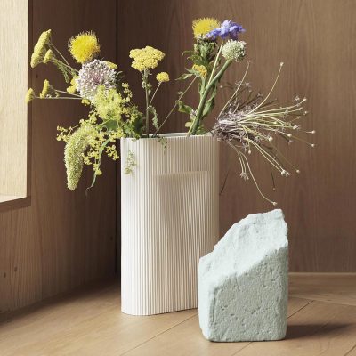 RIDGE Vase Small, Off-White