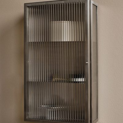 HAZE Wall Cabinet, Reeded Glass