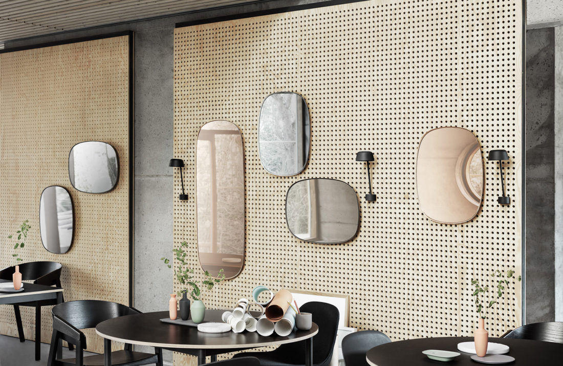 FRAMED Mirror Clear 150, Taupe