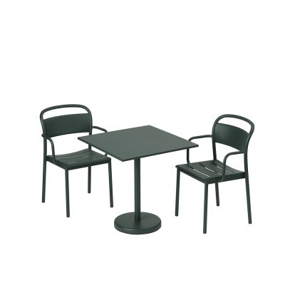 LINEAR Steel Cafe Table, Square