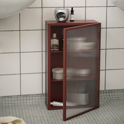 HAZE Wall Cabinet, Reeded Glass