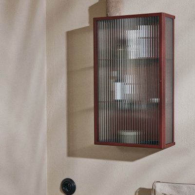 HAZE Wall Cabinet, Reeded Glass