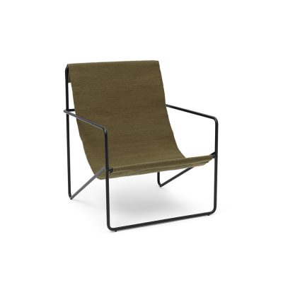 DESERT Lounge Chair, Olive / Black