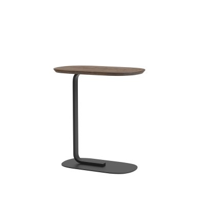 RELATE Side Table, Solid Smoked Oak/Black