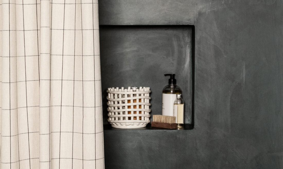 CERAMIC BASKET Small, Off White