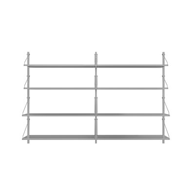 SHELF Library Stainless Steel, Double Section