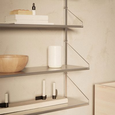 SHELF Library Stainless Steel, Double Section