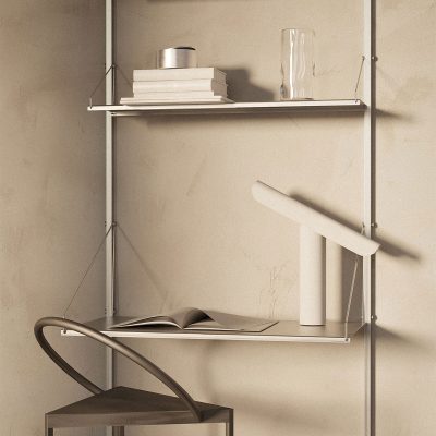 SHELF Library Stainless Steel, Desk Section