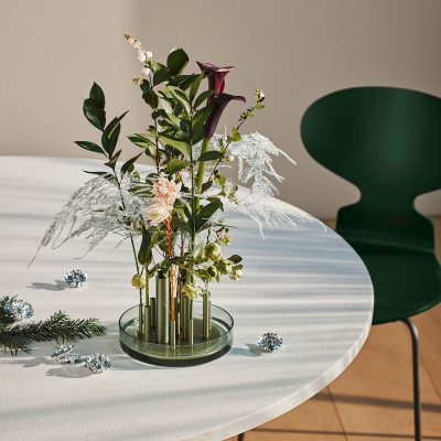 IKERU LOW Vase, Forest Green