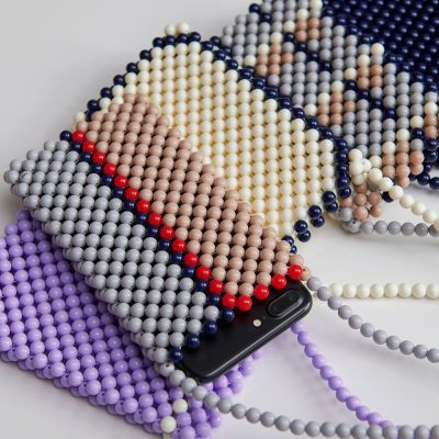 PERLA Phone Holder, Krem