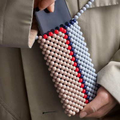 PERLA Phone Holder, Krem