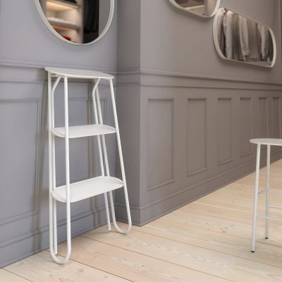 BUKTO Step Ladder, White