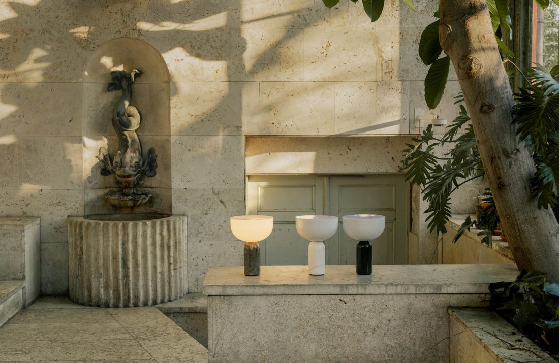 KIZU Portable Lamp Gris du Marais Marble
