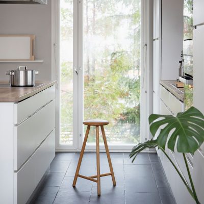 PERCH Stool, Black Stained Oak