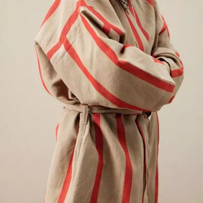FIELD Robe, Camel/Red