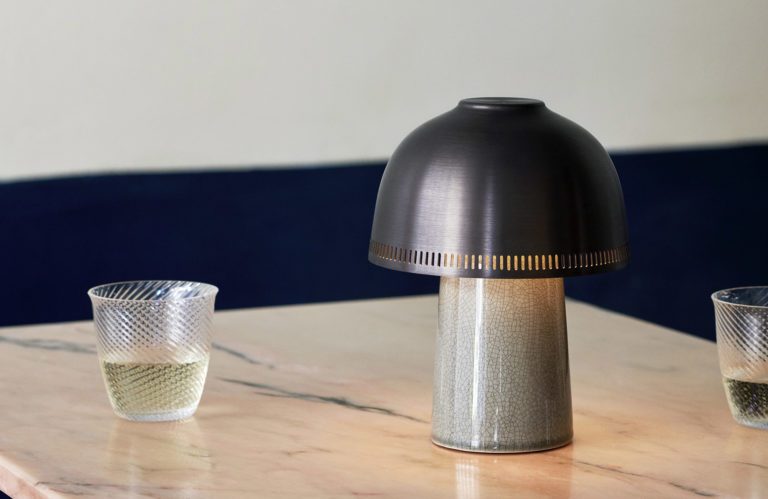 RAKU SH8, Beige Grey & Bronzed