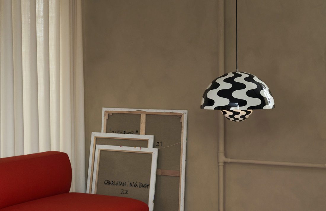 FLOWERPOT VP2, Black & White Pattern