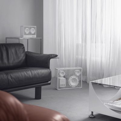 TRANSPARENT Speaker Large, White