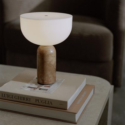 KIZU Portable Lamp Breccia Pernice Marble