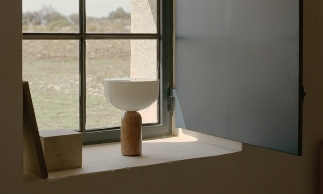 KIZU Portable Lamp Breccia Pernice Marble