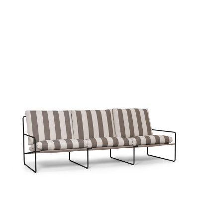 DESERT Sofa 3 Seater, Stripe Chocolate