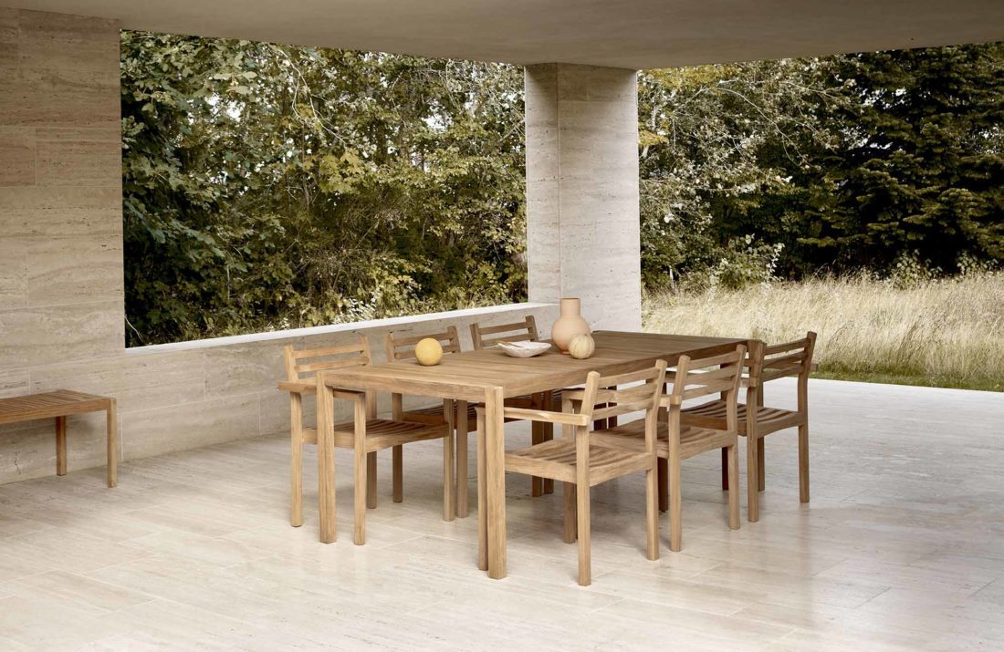 AH502 | Outdoor Dining Chair with Armrest