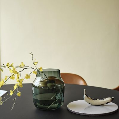 SILENT Vase L, Dark Green