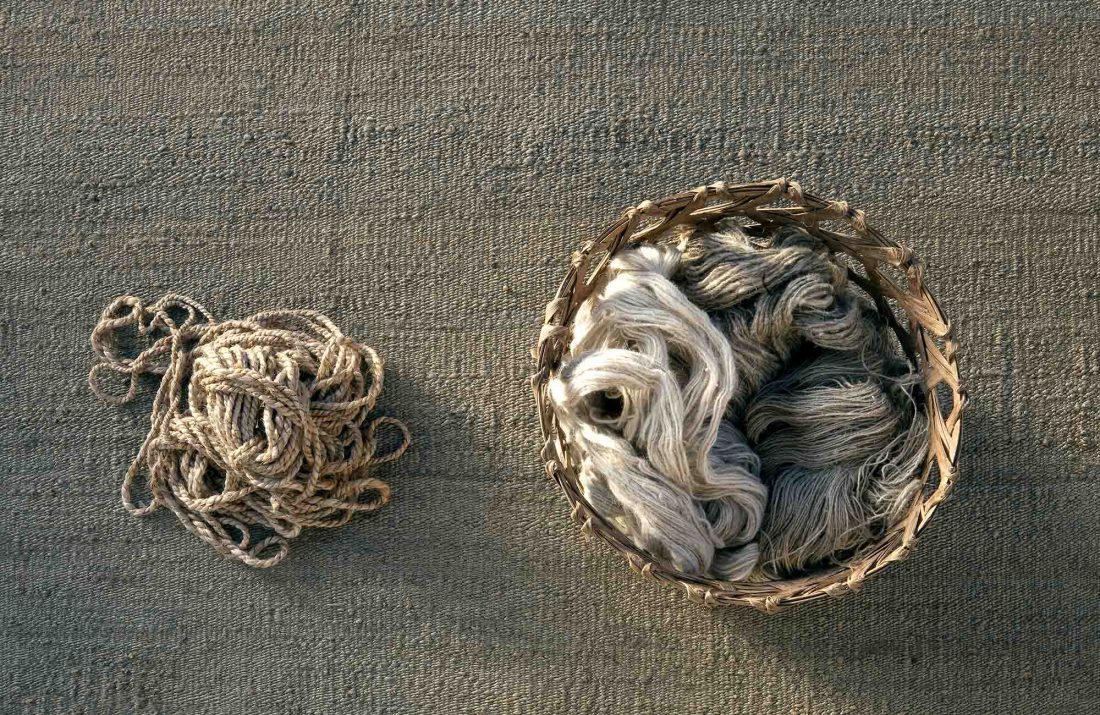 VEGETAL Rug, Greenish Grey