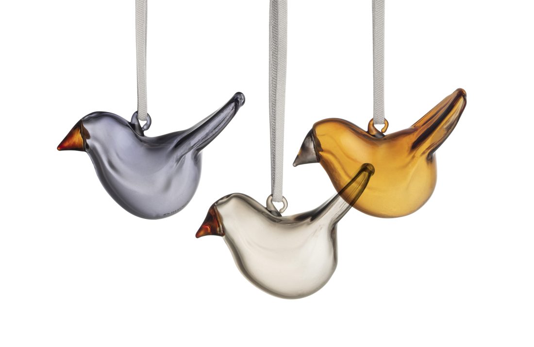 MINI GLASS BIRDS, Mix 3 set