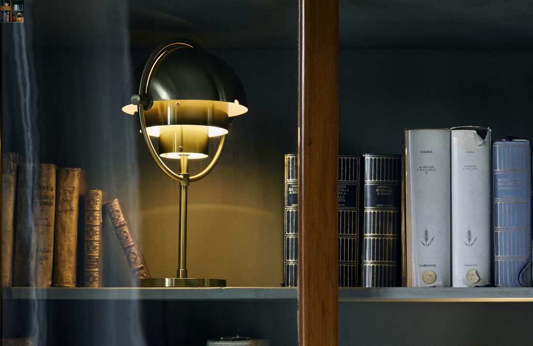 MULTI-LITE Portable Lamp, Brass/Brass