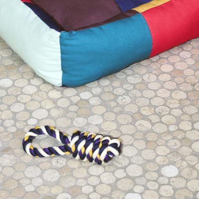 HAY DOGS ROPE TOY, Blue/Purple/Ochre