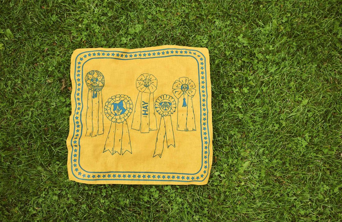 HAY DOGS SCARF, Ochre