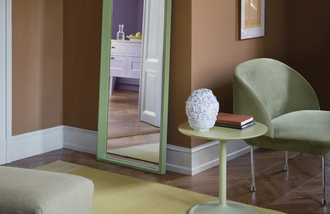 ARCED Mirror L, Light Grey