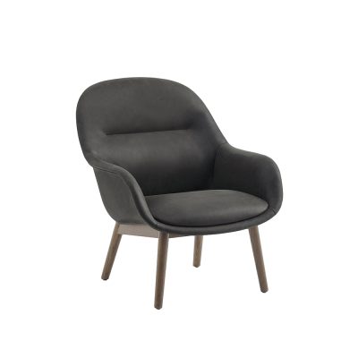 FIBER Lounge Armchair, Wood Base