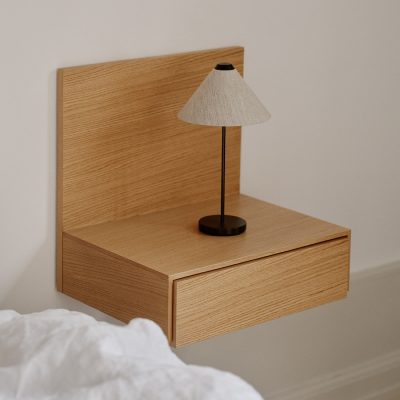 TANA Wall Mounted Nightstand, Oak
