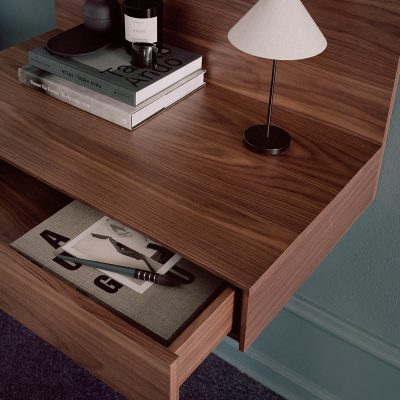 TANA Wall Mounted Desk, Walnut