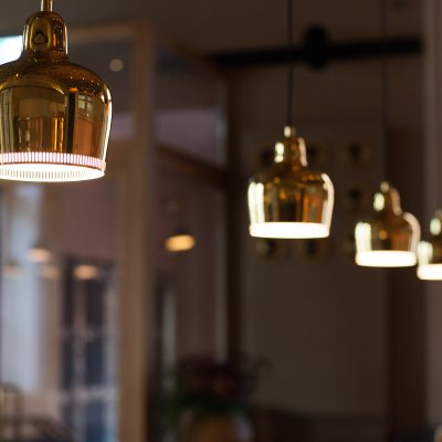 Pendant Light A330S "Golden Bell", Chrome