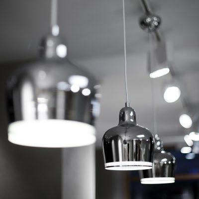 Pendant Light A330S "Golden Bell", Chrome